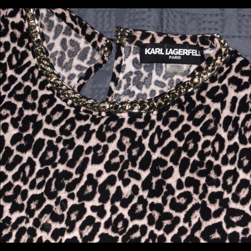 Karl lagerfeld cheetah printed dress